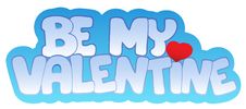 Be My Valentine Sign Royalty Free Stock Photography