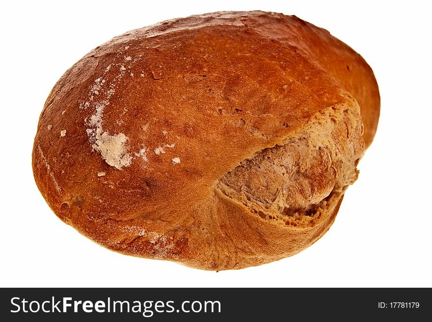 Fresh, tasty bread loaf isolated over white background. Fresh, tasty bread loaf isolated over white background.