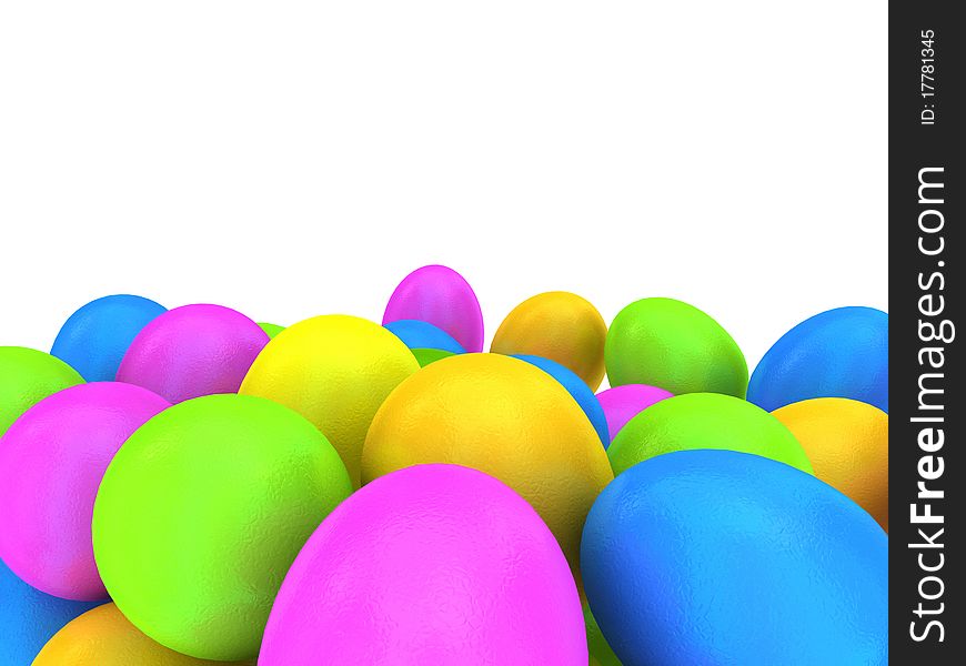 Colorful Easter Eggs with place for your text