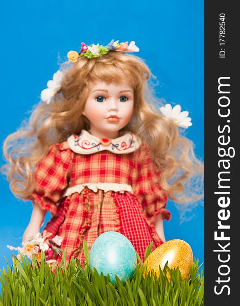 Doll With Easter Eggs