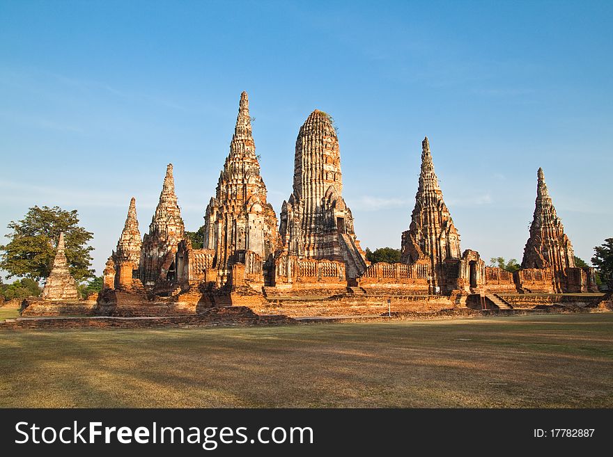 Ancient pagoda in Ayutthaya province Thailand