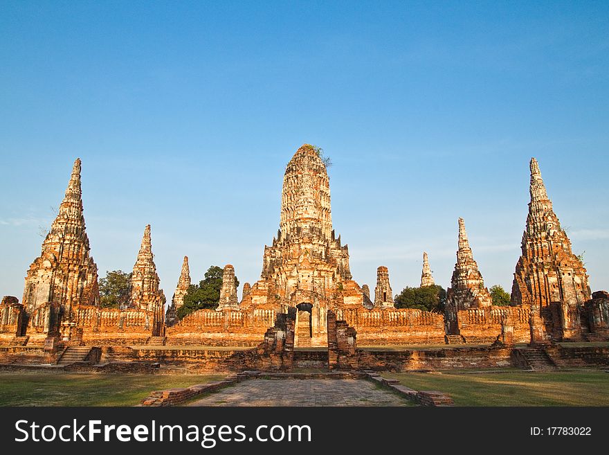 Ancient pagoda-Ayutthaya Province Thailand. Ancient pagoda-Ayutthaya Province Thailand