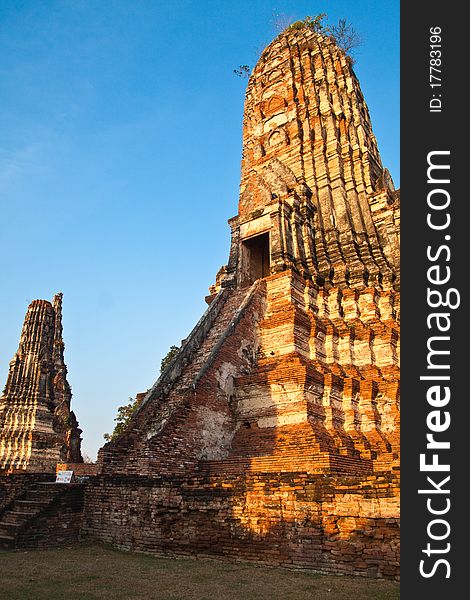 Ancient pagoda-Ayutthaya province Thailand