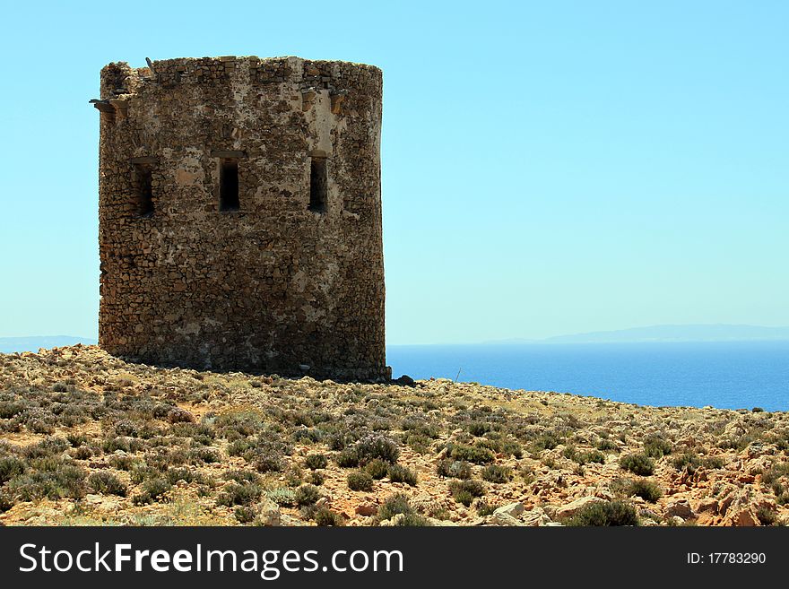 A genoese watchtower waiting for enemies. A genoese watchtower waiting for enemies