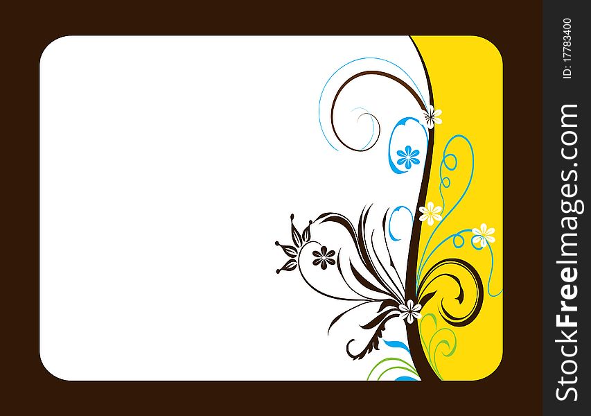 Abstract flower spring illustration 
frame card voucher