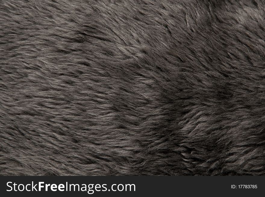 A Beautiful Fluffy Gray Artificial Fur