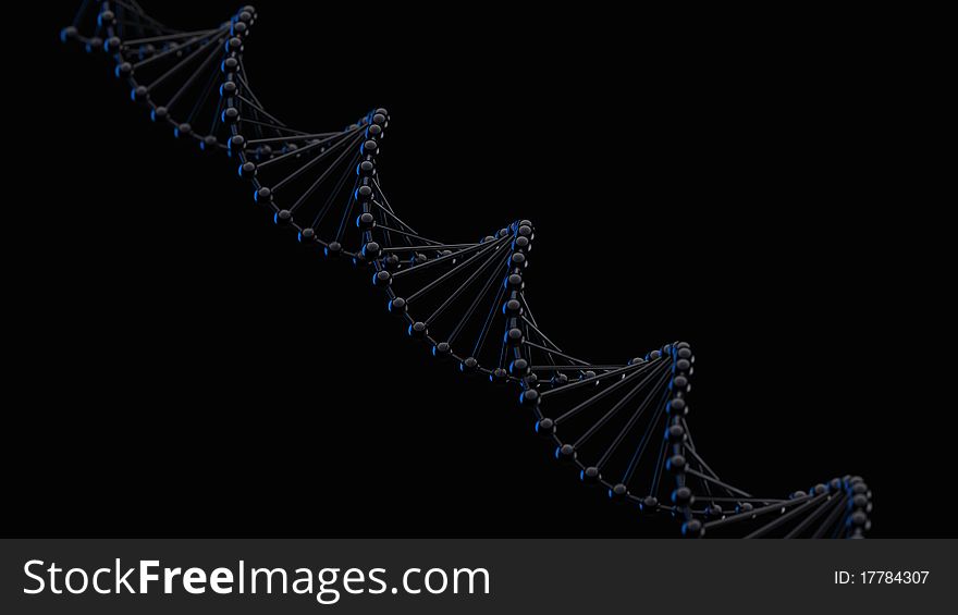 DNA Abstract Black