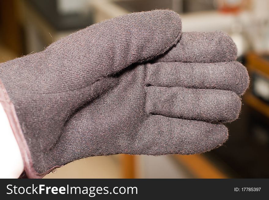 Scientist's hand in the glove. Scientist's hand in the glove