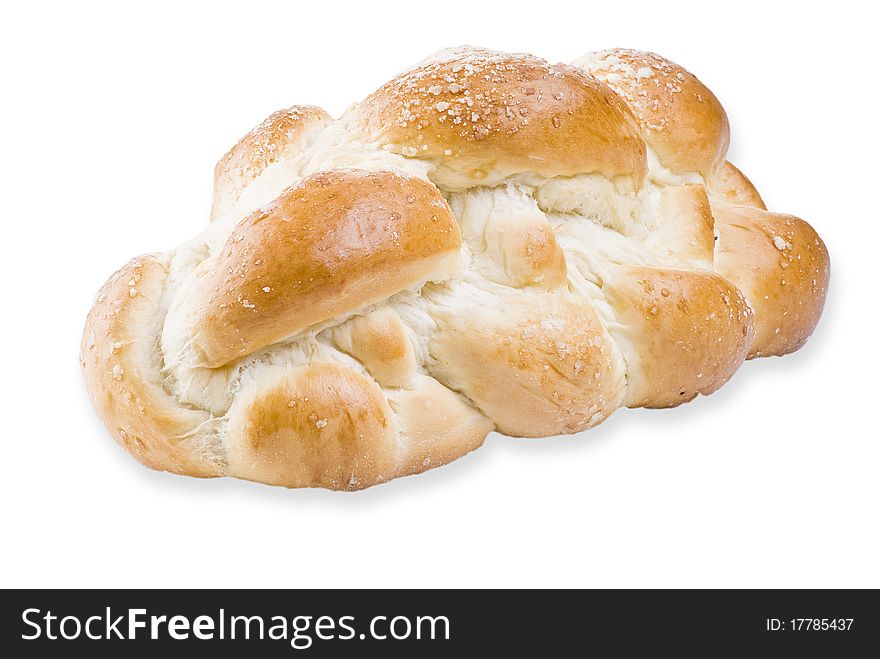 Fresh sweet roll isolated over white background