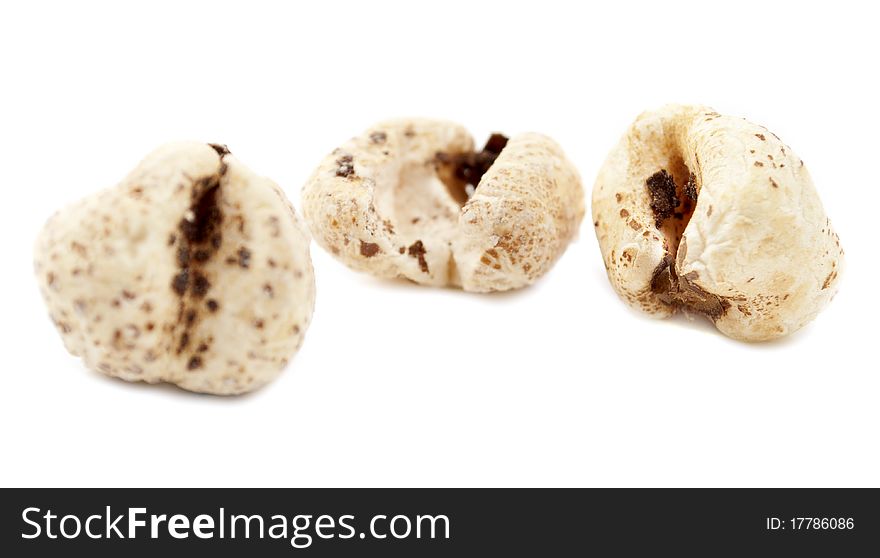 Popcorn on a white background