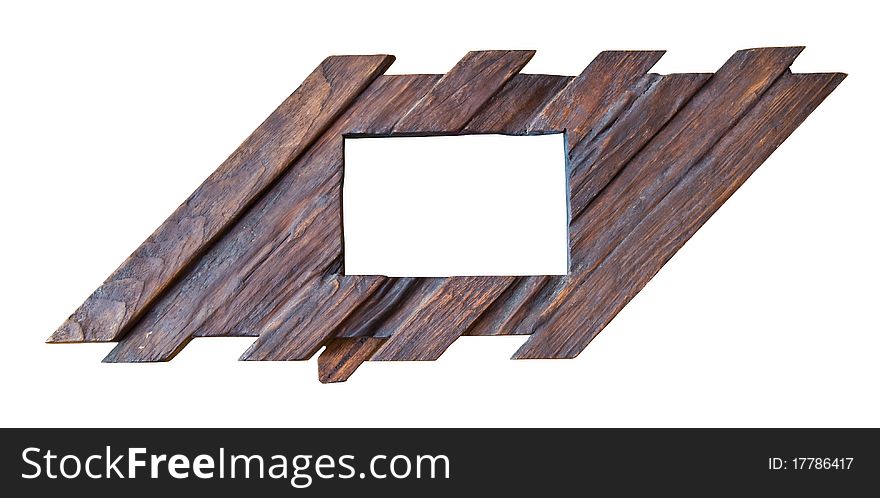 Isolated wooden Photo Frame