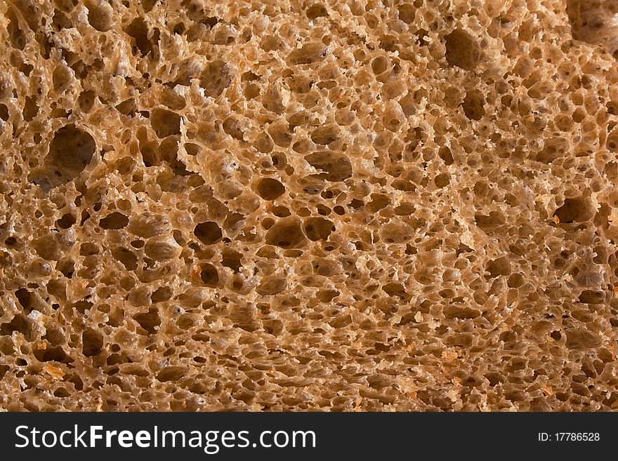 Fresh rye bread can be used us background