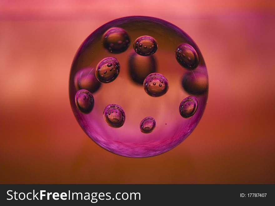 Transparent crystal ball looking a bit like an object in the universe