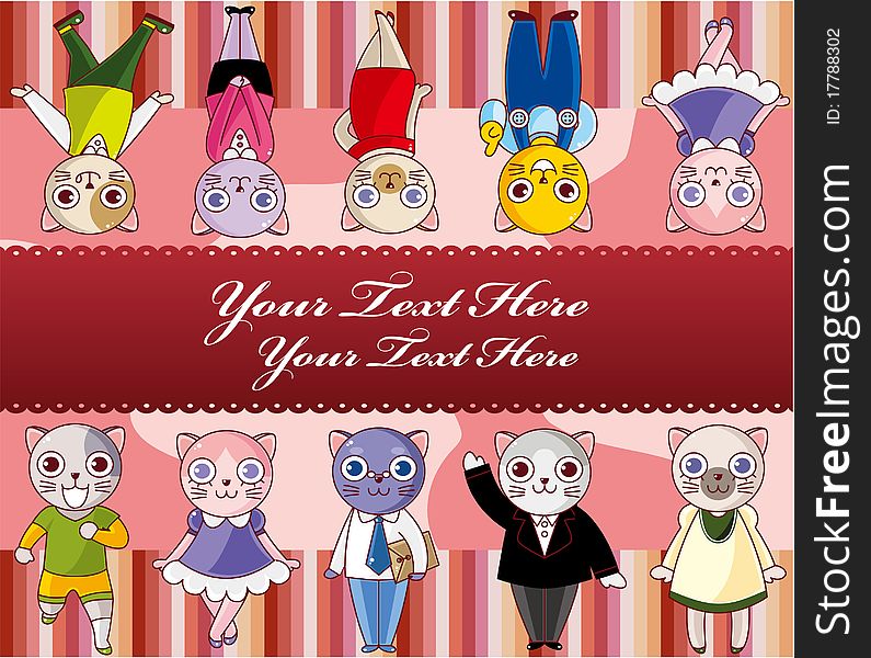 Cartoon Cat Card