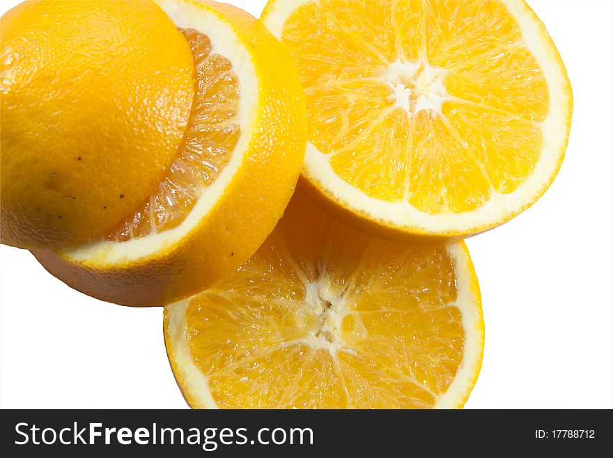 Image of an orange studio isolated on white background