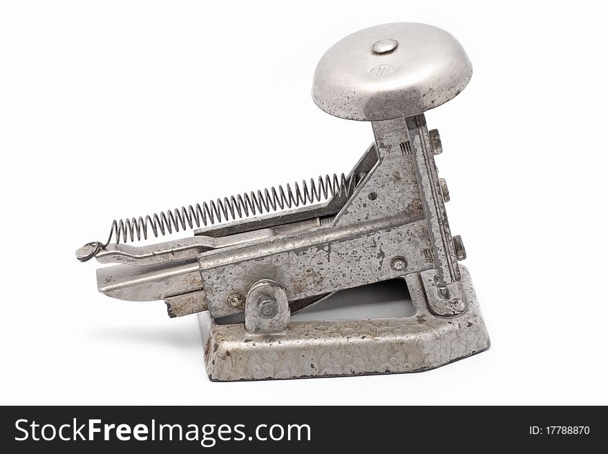 Old steel stapler