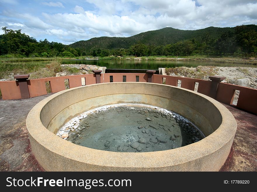 Natural hot springs.