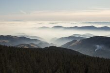 View Over Rogla Shot From The Tree Tops Walk Royalty Free Stock Images
