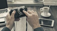Hipster Photographer Royalty Free Stock Image
