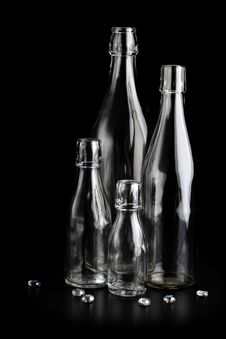 Clear Glass Bottles Royalty Free Stock Photography Clear Glass Bottles Royalty Free Stock Photography