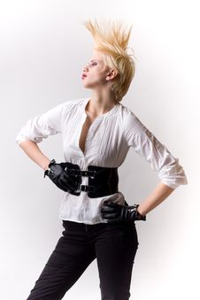 Punk Blond Attractive Girl Royalty Free Stock Photos Punk Blond Attractive Girl Royalty Free Stock Photos