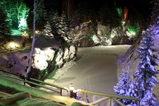 Color Illumination In Winter On Marble Mt Royalty Free Stock Images Color Illumination In Winter On Marble Mt Royalty Free Stock Images