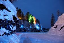 Color Illumination In Winter On Marble Mt Stock Images Color Illumination In Winter On Marble Mt Stock Images