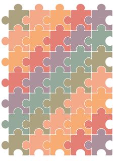 Puzzle Pattern Vector Design Template. Royalty Free Stock Image