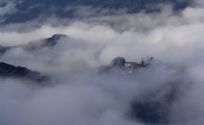 Leaburu Municipality In The Clouds, Gipuzkoa Royalty Free Stock Images