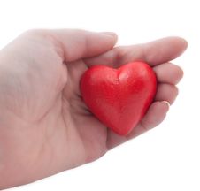 Red Heart In My Hand Stock Image