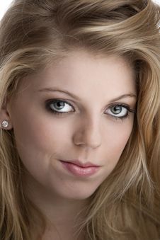 Intense Close-up Of Teenage Girl With Big Eyes Royalty Free Stock Image Intense Close-up Of Teenage Girl With Big Eyes Royalty Free Stock Image