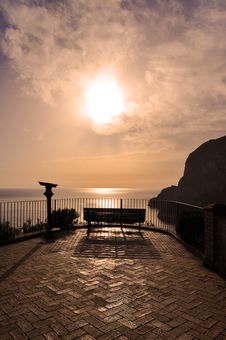 Capri. A Magical Sunset Royalty Free Stock Photos Capri. A Magical Sunset Royalty Free Stock Photos