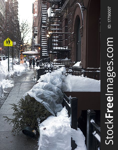 New York City after snow storm. New York City after snow storm