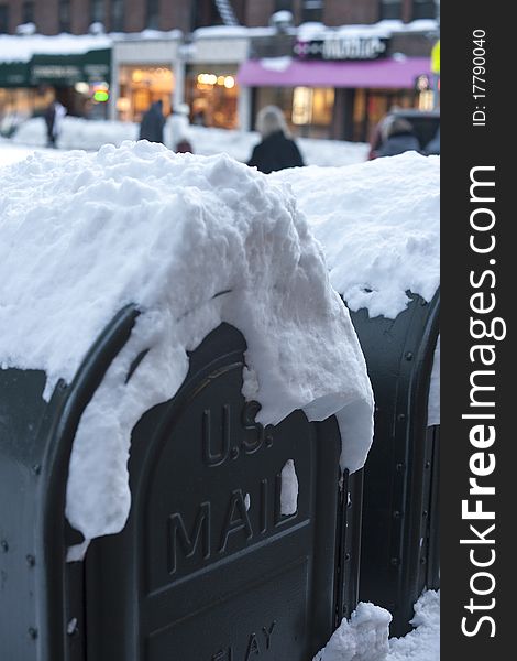 Mail Box In Snow