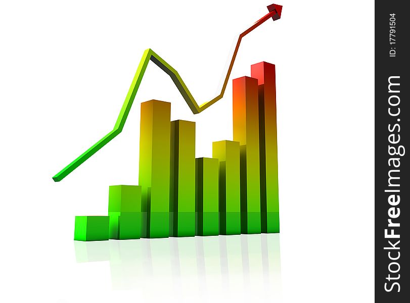 Business staistics graph growing up. Business staistics graph growing up