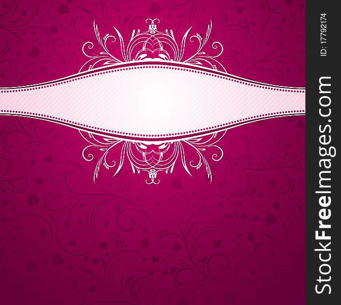 Pink Background With Decorative Ornaments
