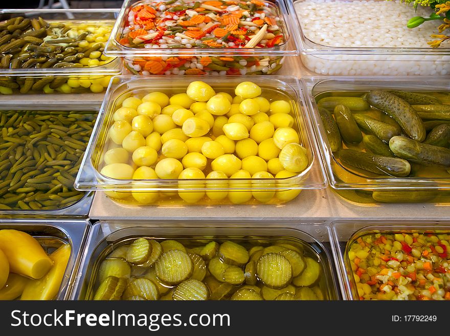 Picked assortment of vegetables for snack