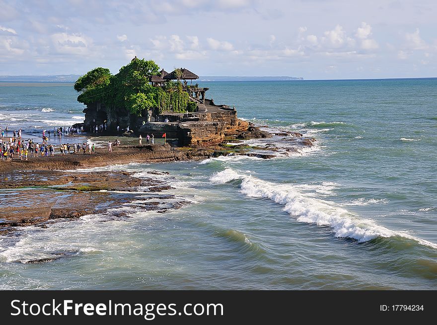 Tanah lot, the name means sitted on rocks. It is the most popuclar temple in bali. Tanah lot, the name means sitted on rocks. It is the most popuclar temple in bali.