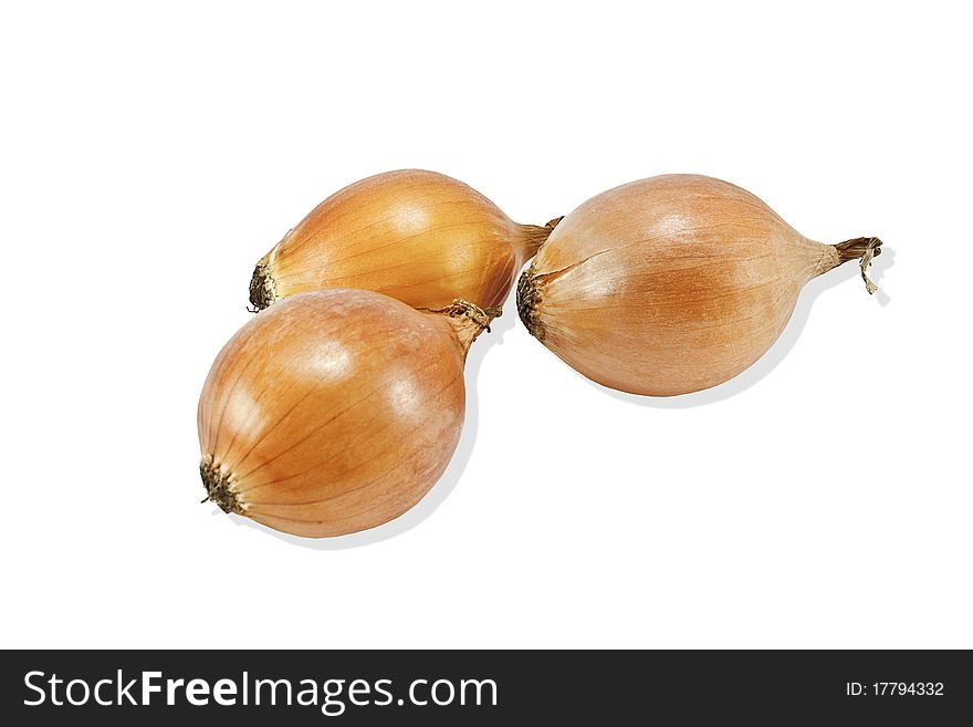 Onions on a light background. Onions on a light background