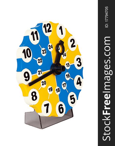 Mechanical, table models, designed to teach children the time. Mechanical, table models, designed to teach children the time