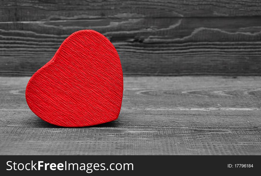 Red box in heart shape