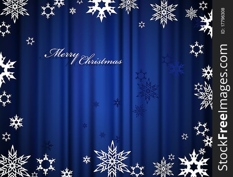 Christmas blue background