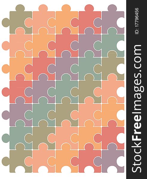 Puzzle Pattern Vector Design Template.