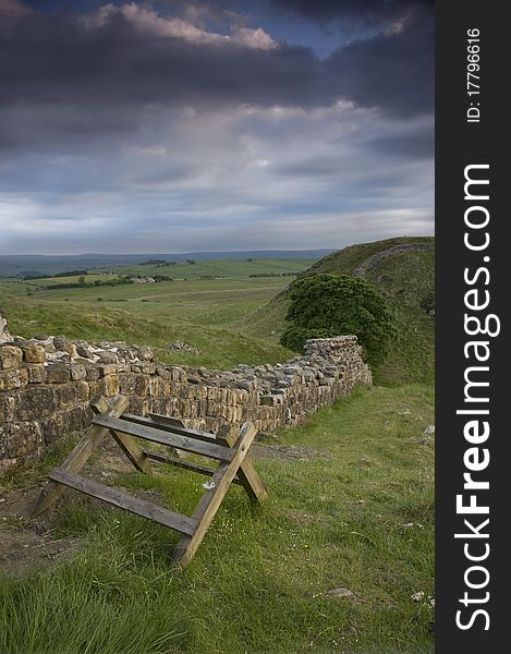 Hadrian's Wall, Northumberland, England.