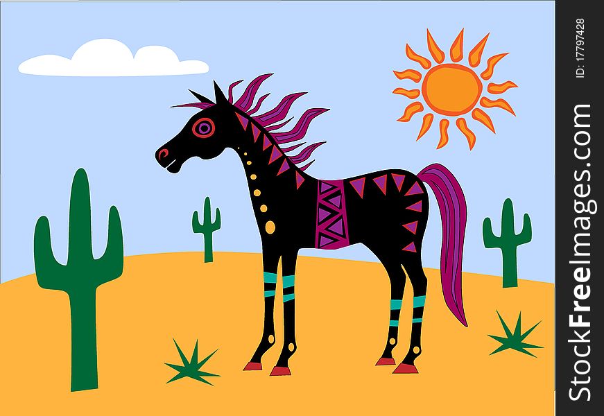 Funky Horse In The Desert