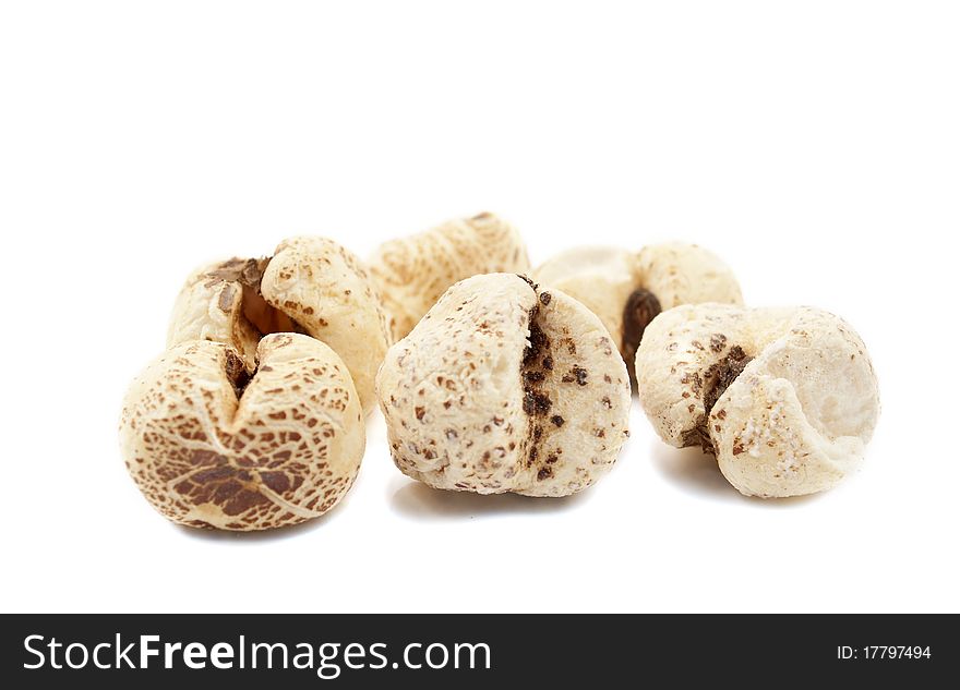 Popcorn on a  white background