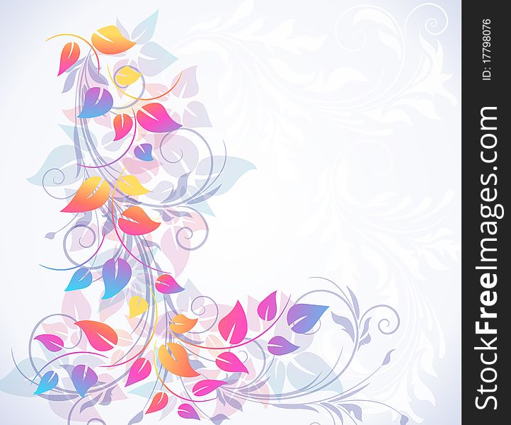 Colorful floral background for your design