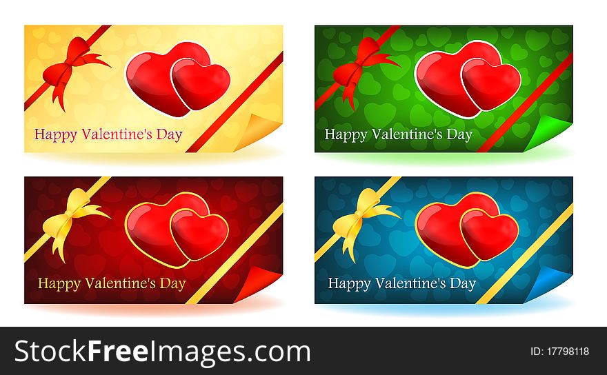 Valentine's Day cards set for designers. Valentine's Day cards set for designers