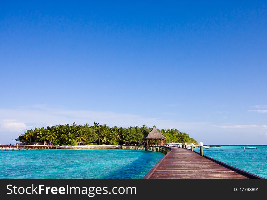 Pier on the tropical island