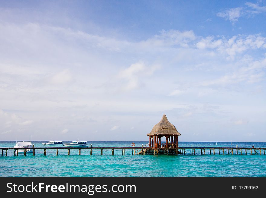 Pier on the tropical island